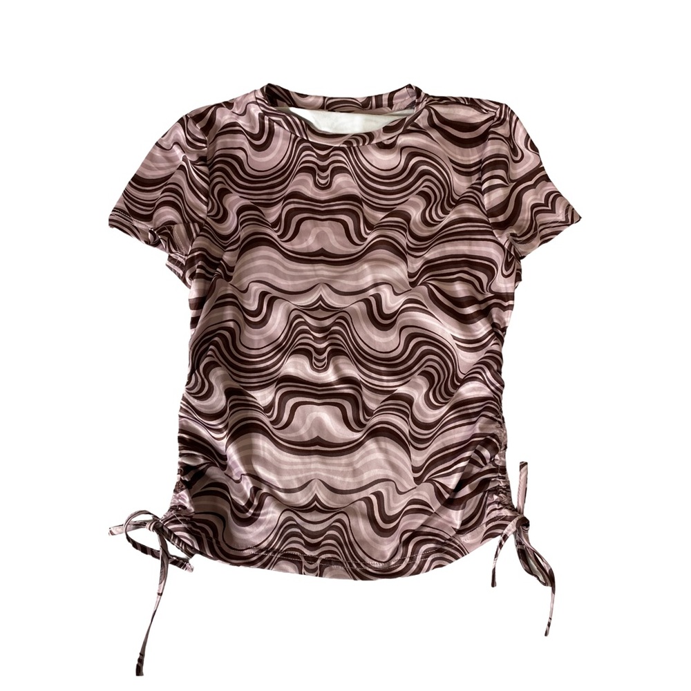 Silk Wavy Top 🤎
